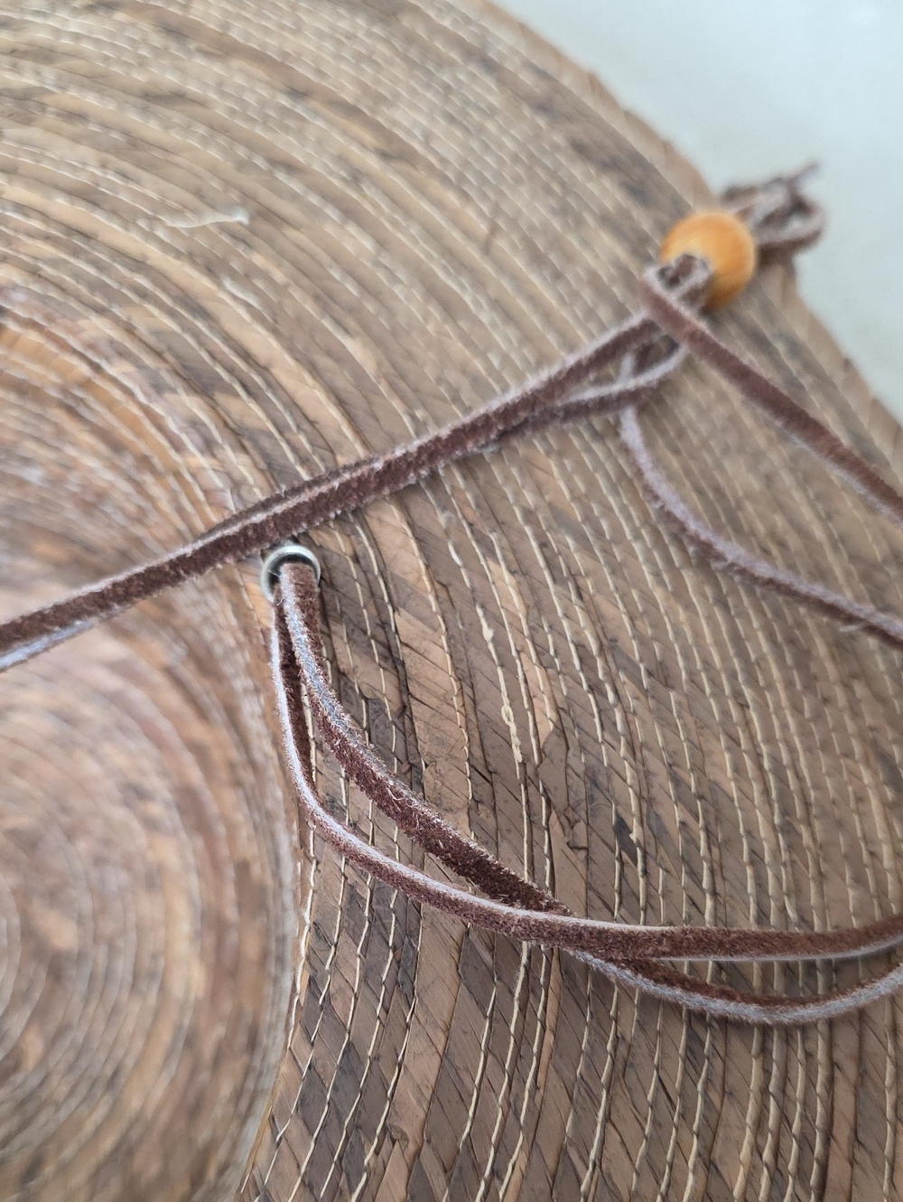 Tula Hats Wide Brim Palm Straw Sun Hat Leather Chin Strap Made in Mexico - Picture 10 of 11